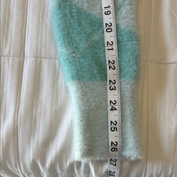 House of Sunny Light Blue Argyle V-Neck Sweater/ Sweater Vest - Picture 9 of 10